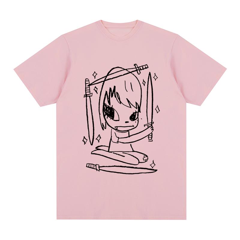 Yoshitomo Nara FOUR OF SWORDS T-shirt funny Men T shirt New TEE TSHIRT Womens Tops Unisex