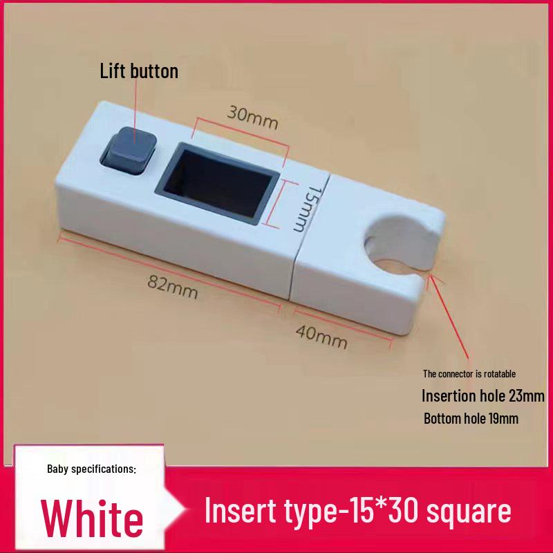 Adjustable Square Shower Head Holder Bracket - Fixed Base, Nozzle Holder, Shower Rod Accessory