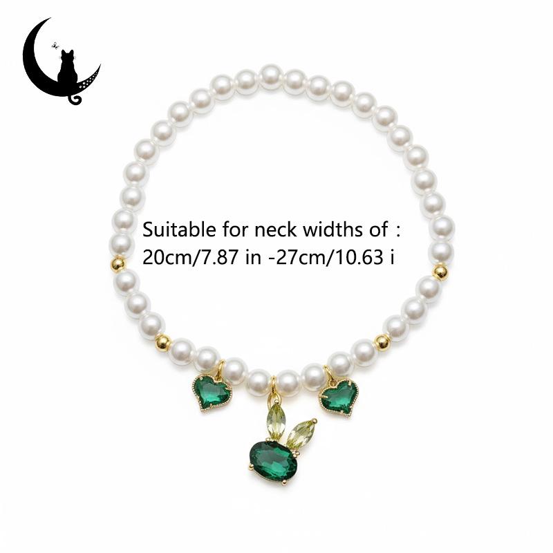Pearl Rabbit Star Diamond Pet Collar Decorations for Cats and Dogs