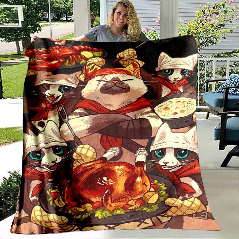 Monster Hunter Game Throw Blanket Bedspread Bed Plaid Rug Bed Covers Sofa Blanket Plaid Blanket Thermal Children'S Blankets