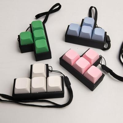 Keycap Finger Keyboard Cap 4 Keys Button Pinch Toy Relaxing Pendant  for Adults