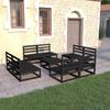 Day and Night - Day and Night Garden Furniture Set 9 Pieces Black Pine Wood