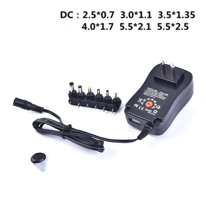 Adapter Adjustable Power Supply 3V 4.5V 5V 6V 7.5V 9V 12V 2A 2.5A Ac/Dc Us Eu Uk