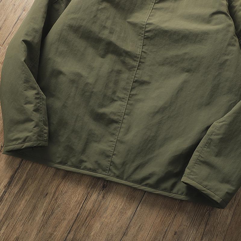 Men's Retro Winter Thickened Collarless Jacket - Casual Loose Cotton Padded Coat for Autumn/Winter Warmth