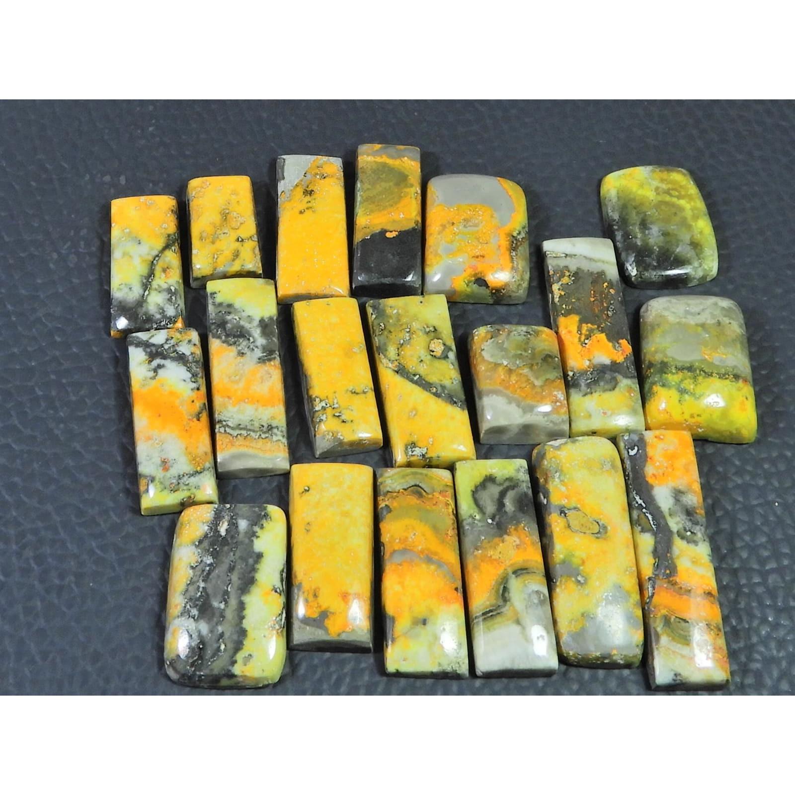 170Cts. Natural Bumble Bee Jasper Octagon Cabochon Loose Gemstone 19Pcs Lot C-2258
