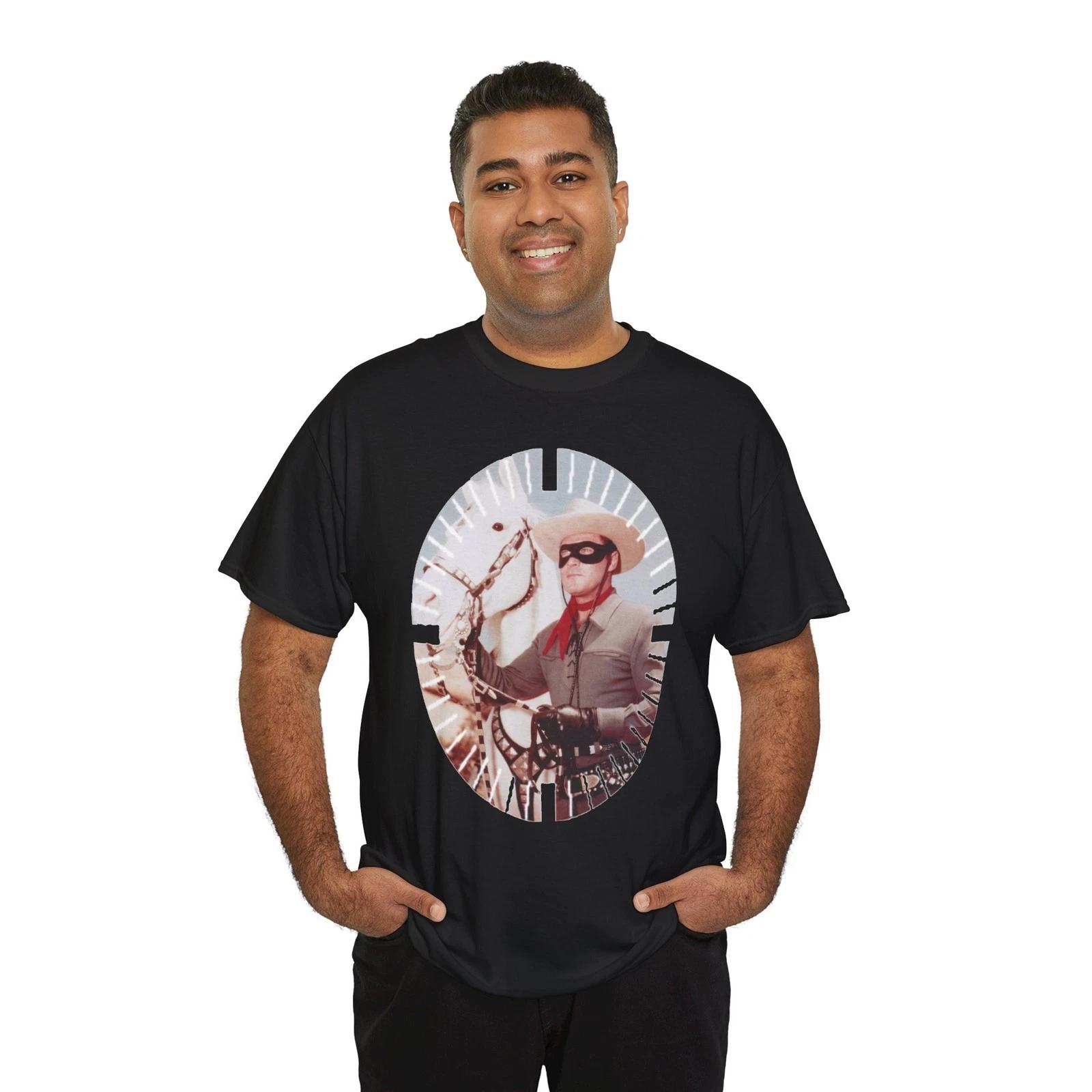 Lone Ranger and Silver Unisex Heavy Cotton Shirt, Gun Rights M
