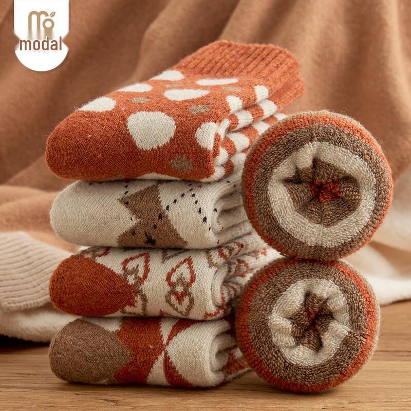 Women s Autumn Winter Retro Wool Blend Socks One Size Fits All