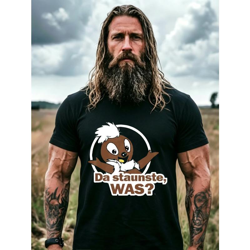 Men s Funny T-Shirt Men Tops Aesthetic Clothes Streetwear for Gym Clothing Printed T-Shirt S