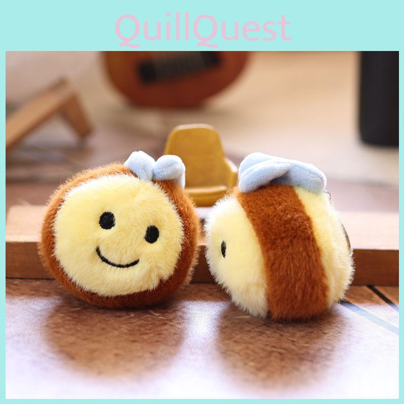 Cartooninspired Bee Plush Toy Cute Keychain Doll Backpack Pendant Gift Holiday