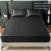 Ice Silk Color Ding Bed Sheet Solid Color Cool Silk Mattress Protective Cover Anti Slip Bed Cover Dust Cover