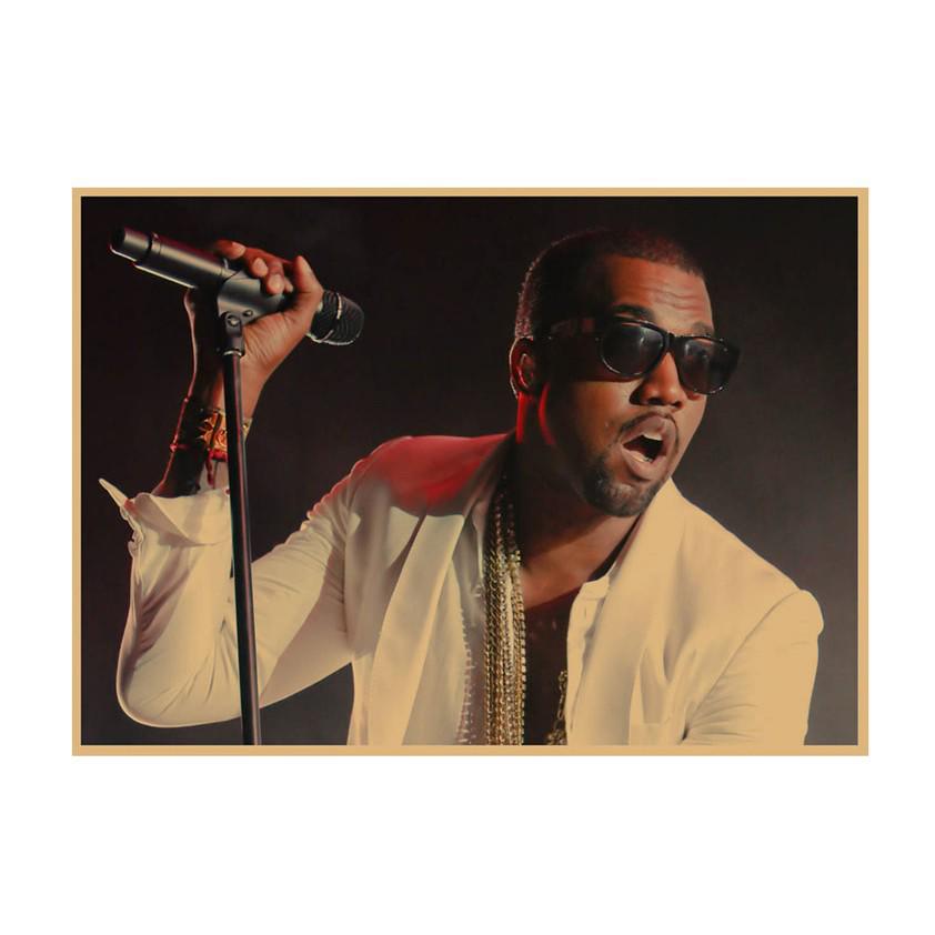 Kanye West Hip Hop Rapper Poster - Decorative Wall Art for Bar or Cafe (661)