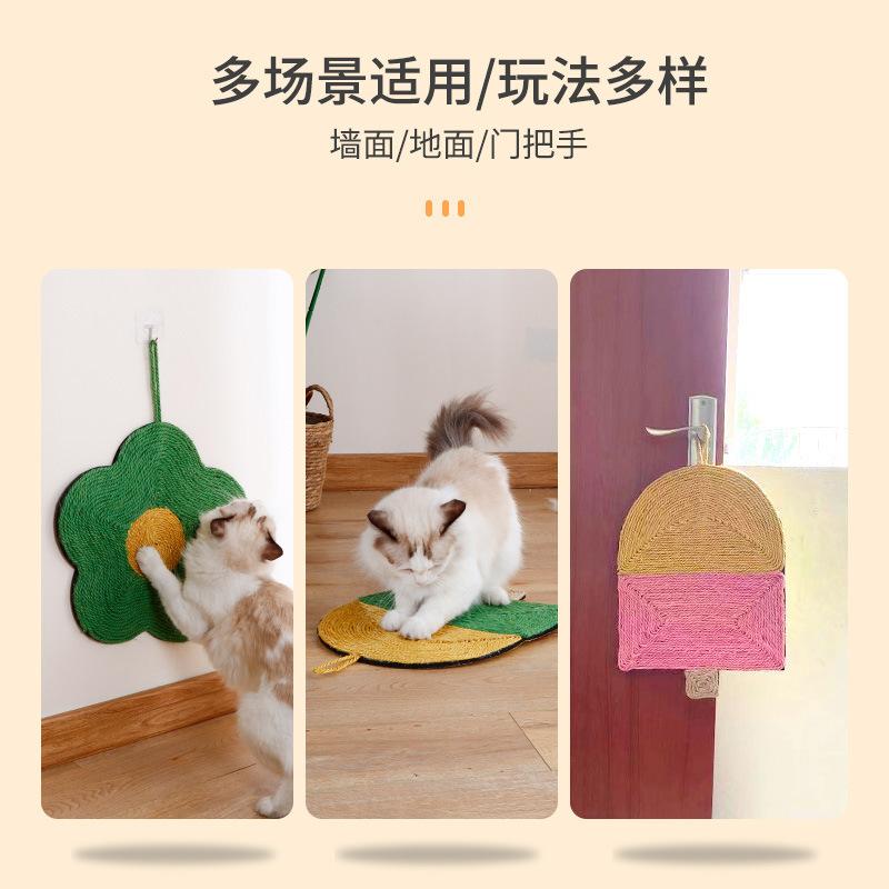 Sisal Scratching Post Does Not Fall Off Debris Round Kitten Protection Claw Sharpener Cat Toy Anti-scratch and Scratch-resistant Cat Toys