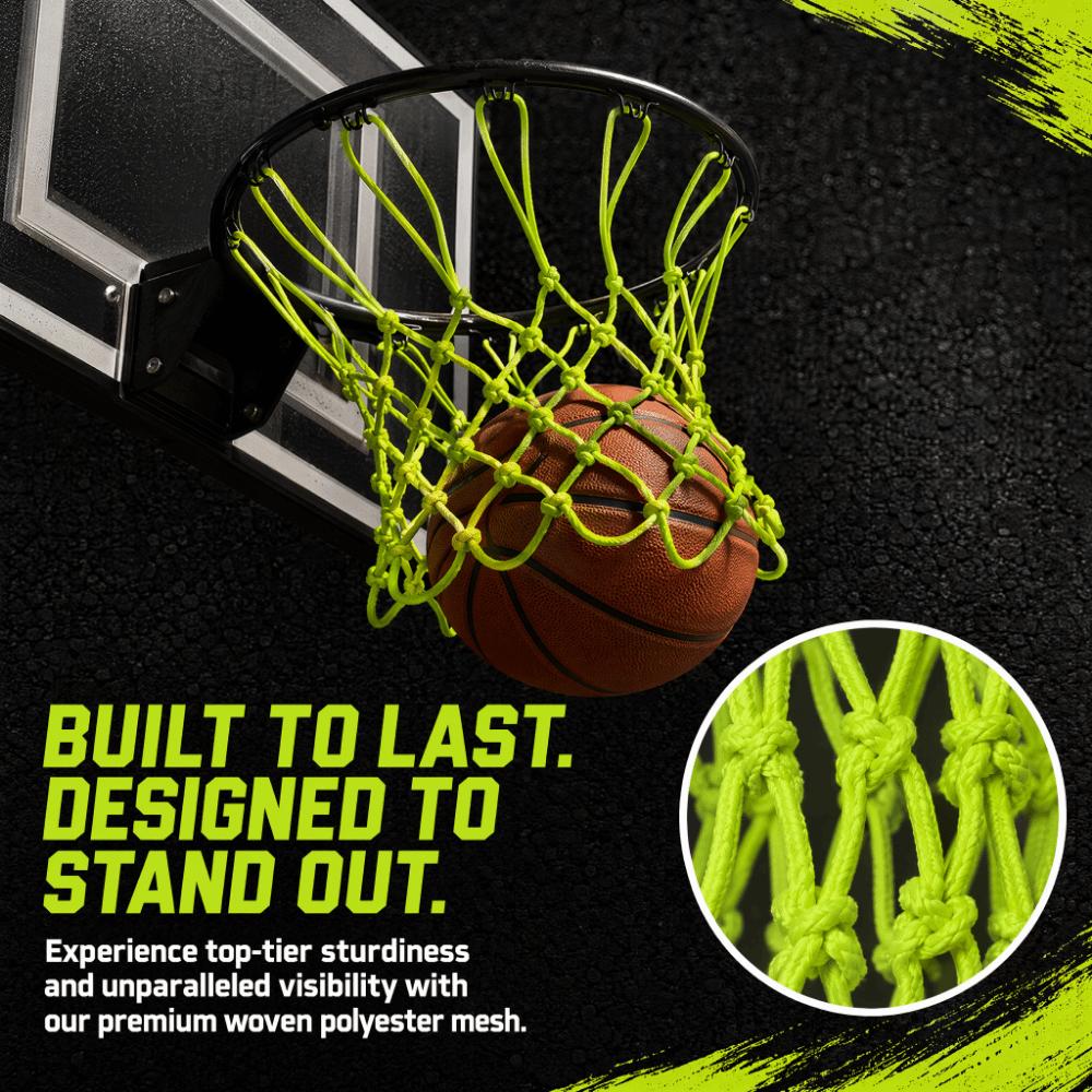 2pcs All Weather Basketball Mesh Knotted Shooting Pocket Basketball Mesh Replacement Outdoor Court