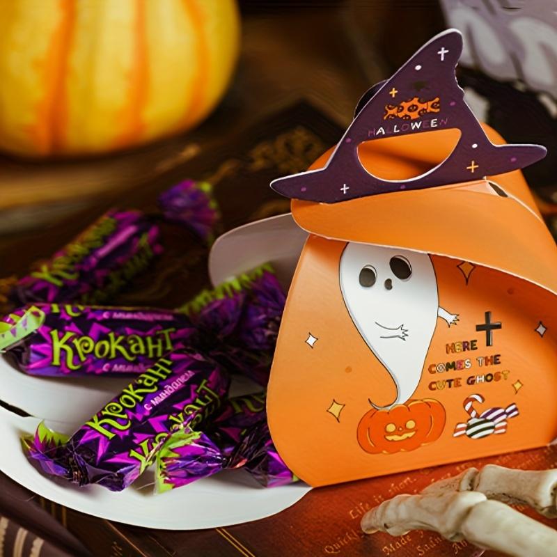 10 Stück Halloween Süßigkeitenboxen Kürbisform Trick or Treat Keksdose Partygeschenk Verpackungsmaterialien Schokoladenverpackung Geschenktüte