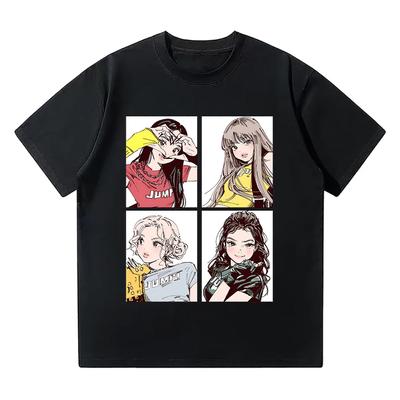 Kpop BP Jump 2025 Pink Girls Band Clothing Adorable Anime Graphic T Shirts Summer High Quality  Comfortable Y2K Tops