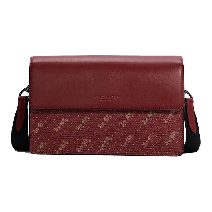 

Coach Turner 23 Classic Horse And Carriage Print Flap Closure Canvas And Leather Small Shoulder Crossbody Bag Men bags Red C6585-QBTH9 Basic Set (Bag+Dust Bag)