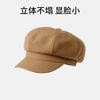 Autumn and winter octagonal hat Maillard wears a hat female retro face ducktongue newsboy hat advanced sense