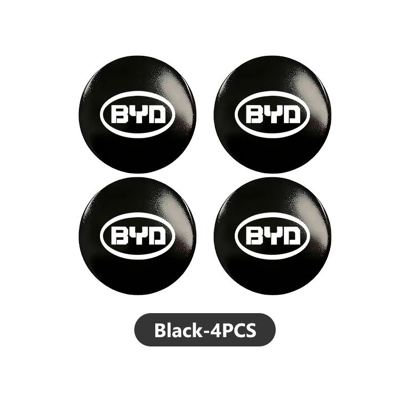 4Pcs 56mm Car Wheel Hub Center Cap Aluminum Metal Logo Sticker For BYD Song Tang Dmi Qing Yuan Plus Atto 3 Act 3 E6 Ev Qin Pro
