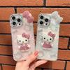 Rhinestone Bow Three-Dimensional Cat Mobile Phone Case For Iphone17Promax All-Inclusive Apple 15 Hard Case Light Luxury