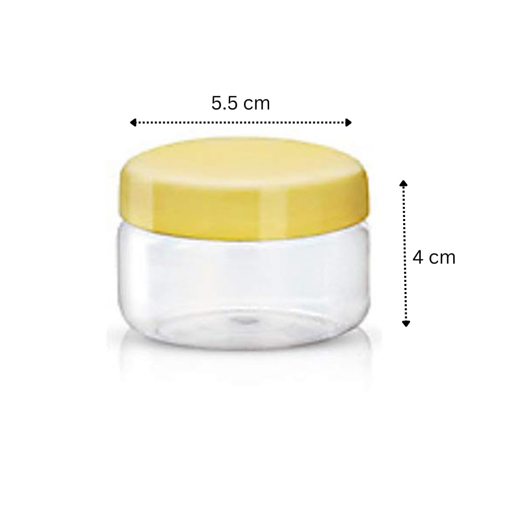 RSINC Small Airtight Tiny Multipurpose 6 Plastic Jar Set (50ml) Spice Jars Kitchen, Dining & Bar | Grocery pickle | Dry Fruits Box | X 6 Jar Set