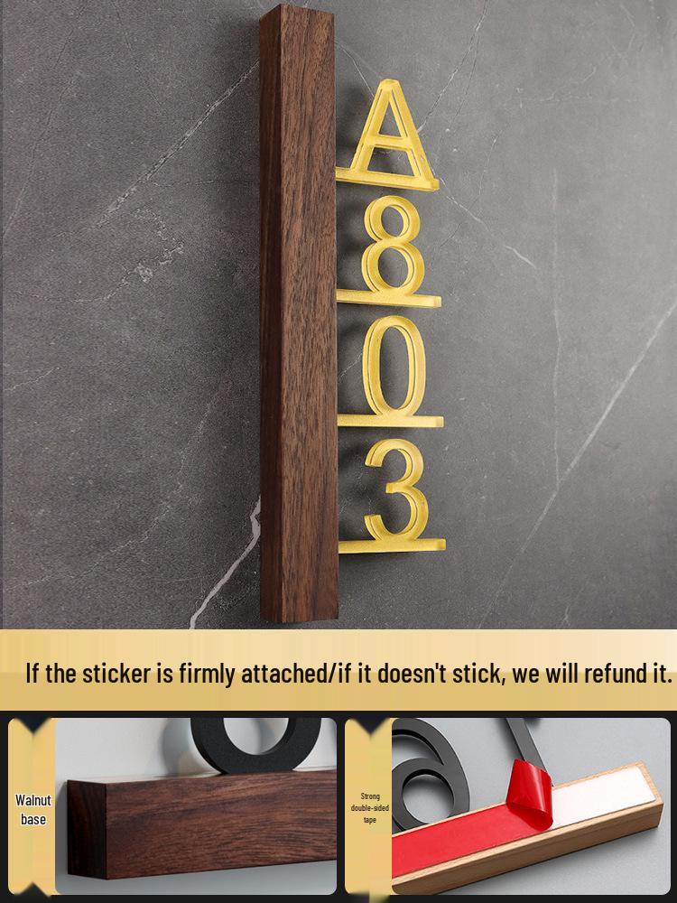 Luminous Personalized House Number Sign Sticker for Front Door