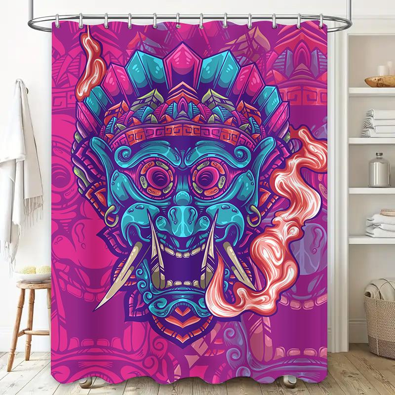 Tuniu Psychedelic Dragon Shower Curtain Pattern Unique Anime Art Bathroom Decor Wall Art Room Decor