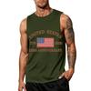 Men's Sleeveless Tank Top Loose Fit Casual Summer Muscle Shirt United States Flag Print 250th Anniversary Graphic Sleeveless Tee