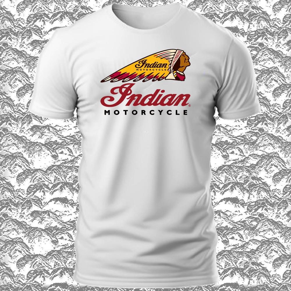 Indian Motorcycle Logotyp T-shirt Rolig Tillverkad i USA S-5XL Unisex T-shirt