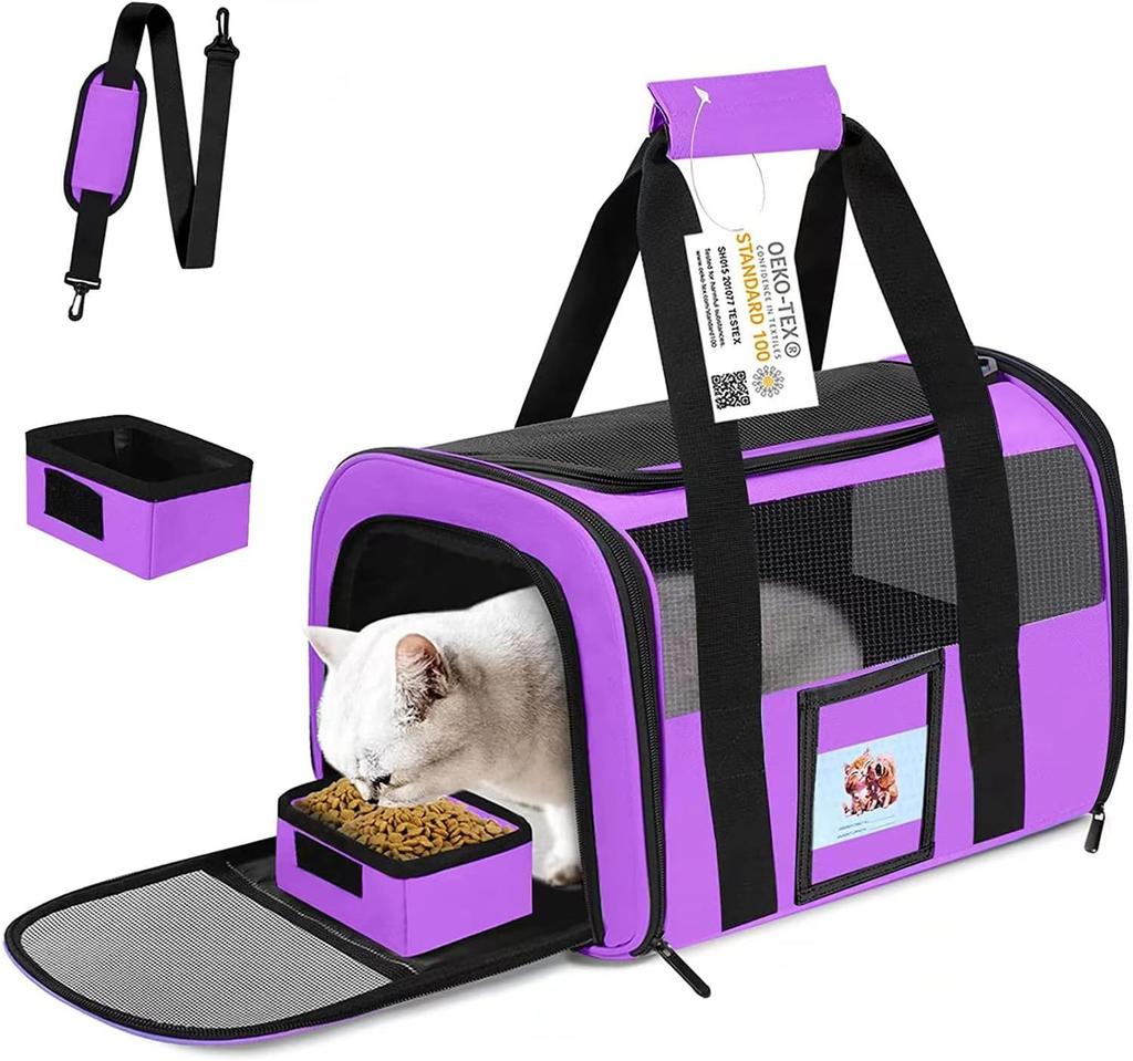 Extra Large Pet Carrier 20 Lbs+, Soft Sided Cat Carriers for Large Cats Under 25 Lbs, Folding Big Dog Carrier 20"x13"x13"