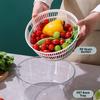 Large Capacity Manual Salad Spinner Plastic Spinning Drain Basket  Vegetable Washing