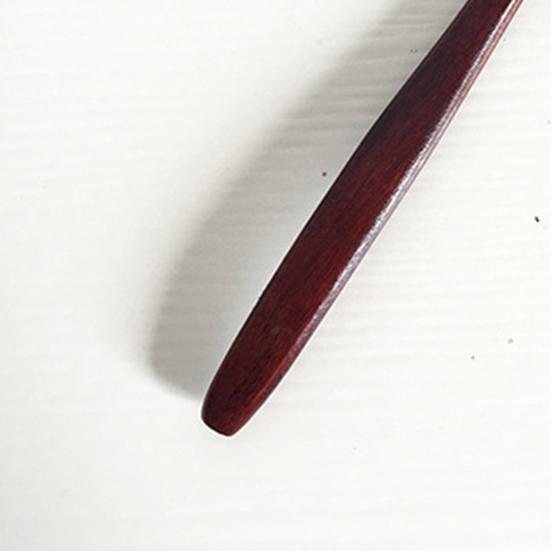 5Pcs Soup Spoon Smooth Surface Heat-Resistant Wood Grinding Polishing Table Spoon Kitchen Tool