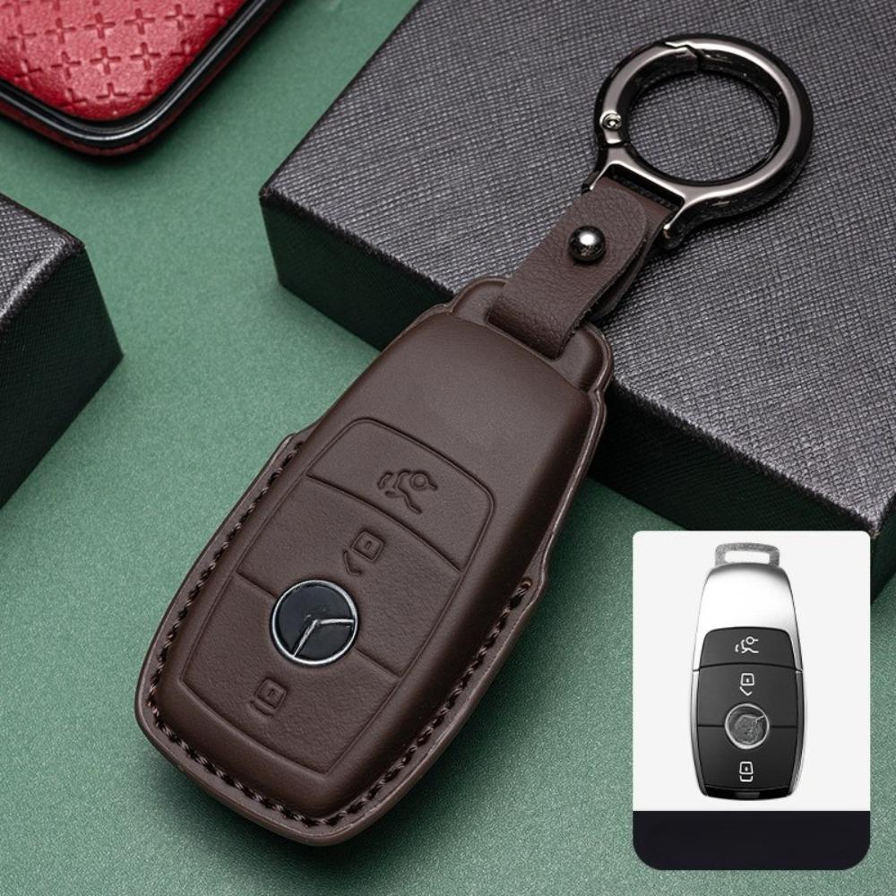 Leather Key Cover for Mercedes C260L GLA GLC300L GLE E300L A200L S Class Car Accessories