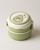 Stackable Lunch Box Cute Cartoon Fruit Style Double Layers Handle Design Student Bento Box for