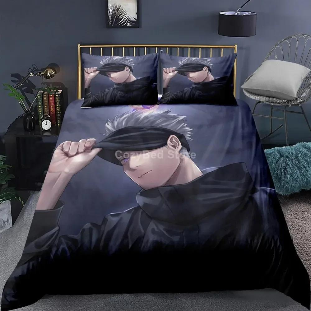 Jujutsu Kaisen Japan Famous Comfortable Duvet Quilt Cover Pillowcase Bedding Set Children Bedroom Decoration Home Textile