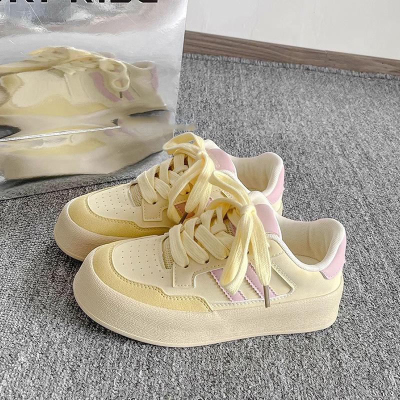 Autumn casual board shoes women's 2025 new niche non-collision versatile shoes student party platform white shoes