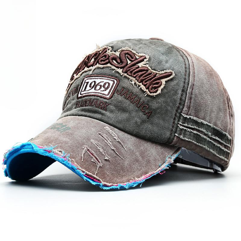 

Летняя мода винтажная бейсболка повседневная стираная хлопковая бейсболка с вышивкой для мужчин и женщин модная шляпа унисекс коричневый