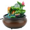 Fontana da Tavolo Cascata da Interno Laghetto di Pesci in Resina Fontana Rotante per Meditazione Elemento d'Acqua Rilassante da Interno per Decorazione