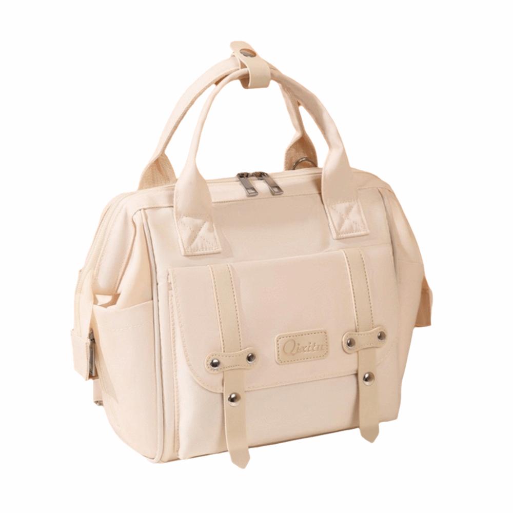 

Durable Material Mommy Backpack Multifunctional Breastfeeding Bag Cute Baby Diaper Bag Women бежевый