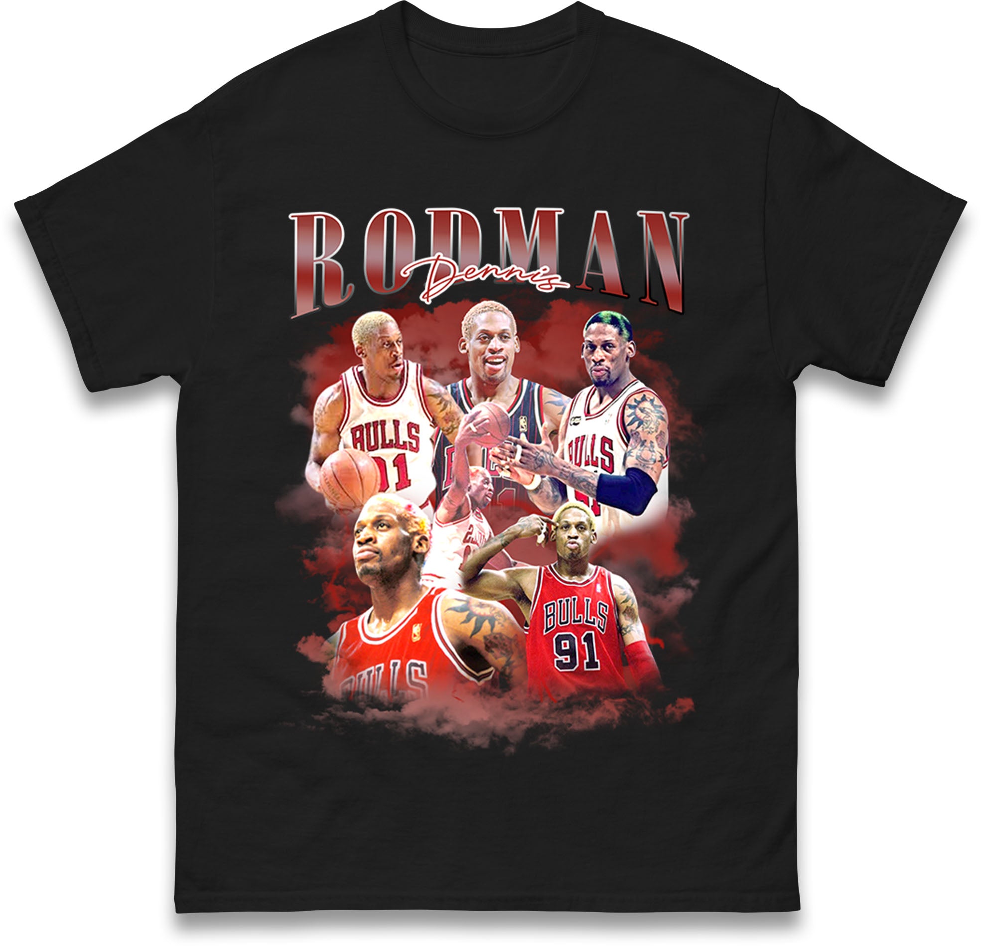 

Dennis Rodman Bootleg Mens T Shirt Womens Tops Tees Chicago Bulls Basketball Top 2XL