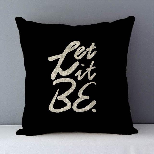 Popular Phrase Words Letters Printed Couch Cushion Home Decorative Pillows 45X45Cm Cotton Linen Square Cushions \"Love You More\