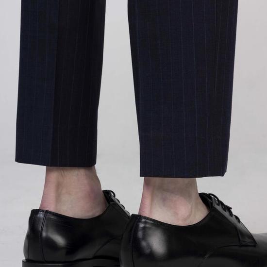 Giosongzio Signature Double Peaked Suit Navy Check ZF3SU371NY