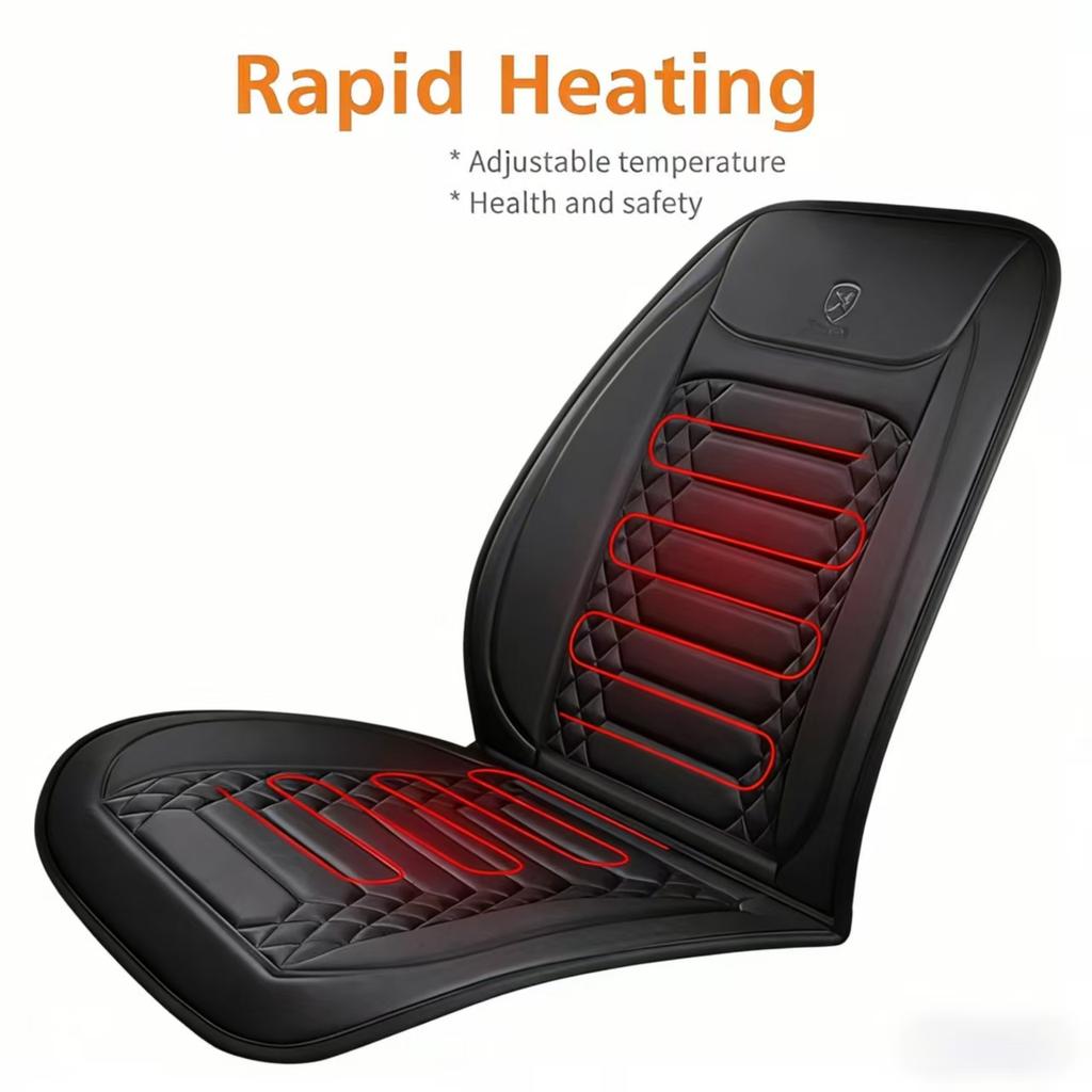 1/2 adet Kış Isıtmalı Araba Koltuğu Kılıfı 12V Isıtmalı Isıtıcı Araba Koltuğu Minderi Otomatik Evrensel Araba Koltuğu Koruyucu Pelerin Kılıfı Pedleri Seti