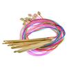 12Pcs Wood Crochet Hook with Cable 3.0mm-10mm Wood Circular Knitting Needle Afghan Crochet Hook Tunisian Crochet Hook