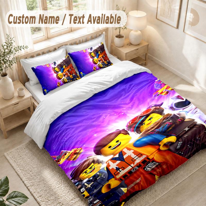 Roblox Bedding Set, 1 Duvet Cover & 2 Pillowcases Soft Comfortable Bedroom Home Textile Decor
