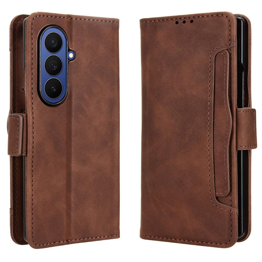 For Samsung Galaxy Z Fold7 5G Leather Case Phone Wallet Cover with Multiple Card Slots