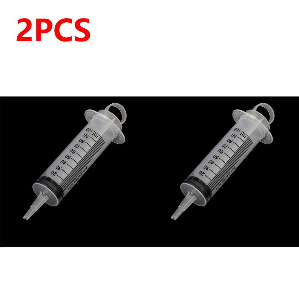 2-150ml Syringe Large Capacity With 100cm Hose Pump Measuring Washable Injector For Industrial Pet Food Feeding Oil Glue Fluid