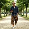 Men's Casual Drawstring Cargo Shorts Plaid Camouflage Pattern for Summer