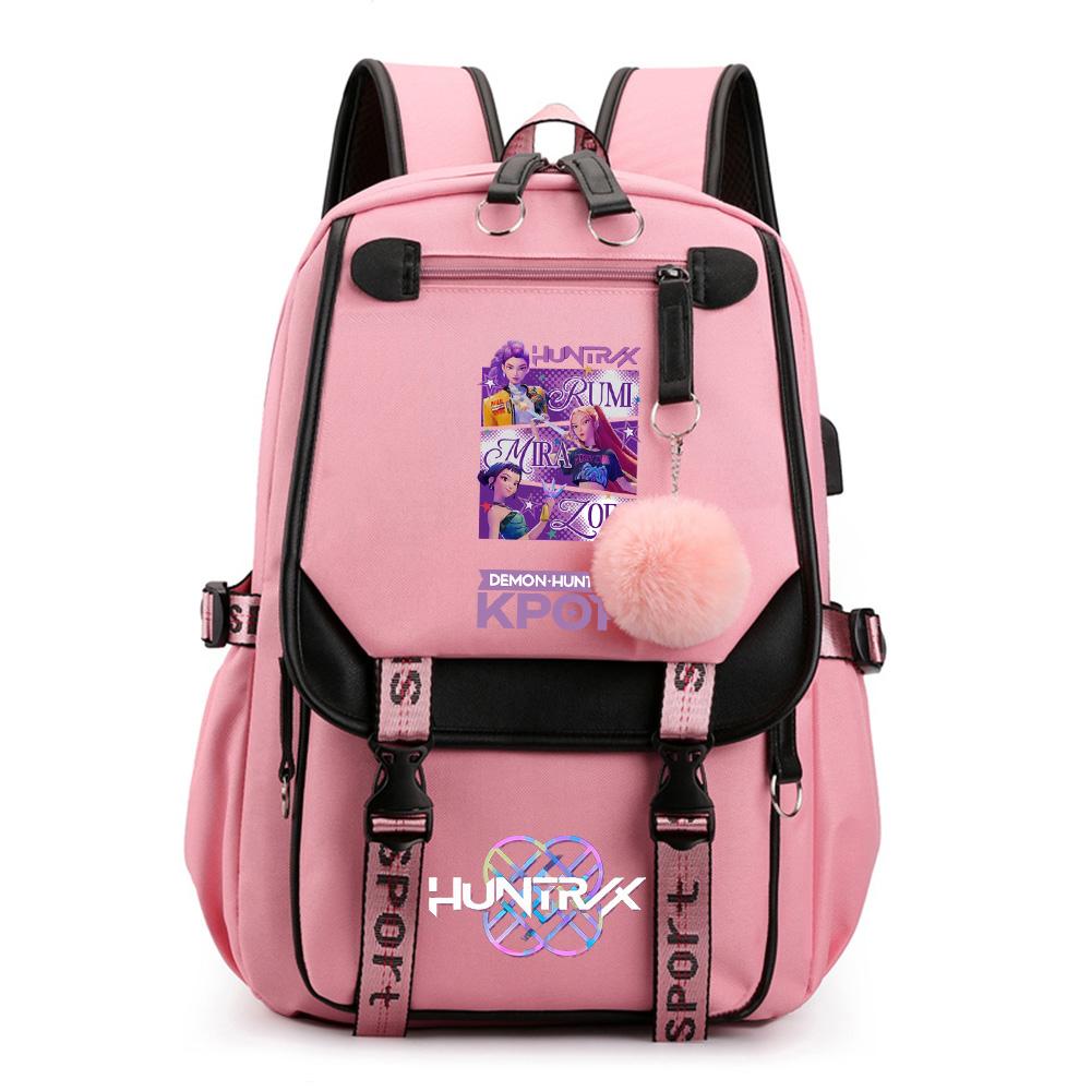 Anime Niedlich Cartoon Kpop Bedruckter Rucksack Schultasche für Teenager Schüler Mädchen Junge Buchtasche Große Kapazität Reisetasche Kindergeschenk Rucksack