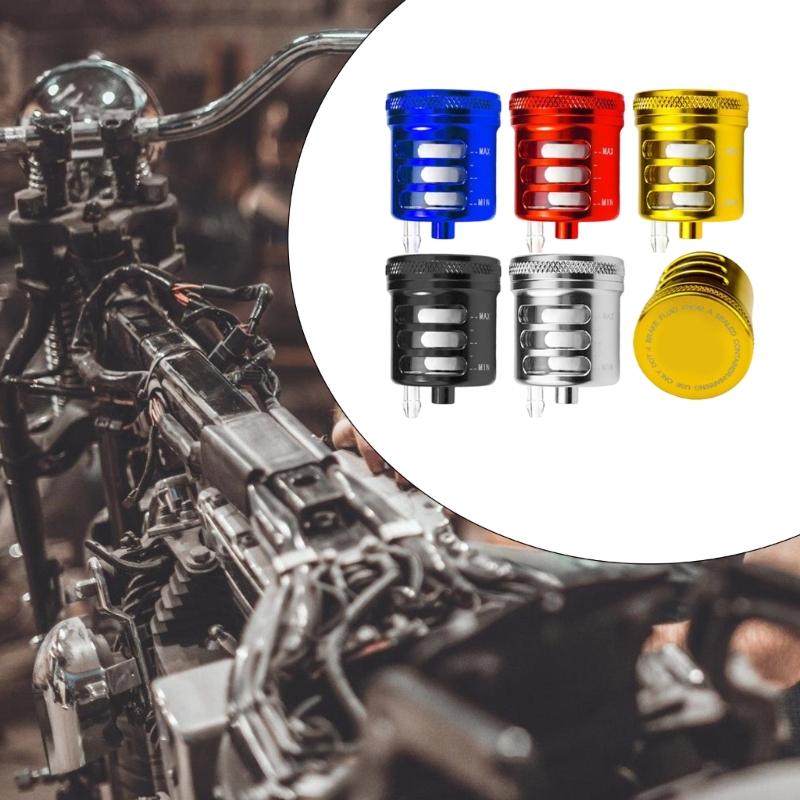 Motorcycle Aluminum Brake Fluid Reservoir Oil Cup Universal Replacement Part Rustproof Cylinder Oil Cup
