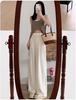 Women's Ice Silk High-Waist Wide Leg Trousers - Summer 2025 Collection
